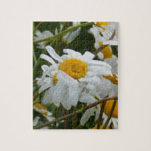 Happy Flower - Happy face smiling daisy Jigsaw Puzzle