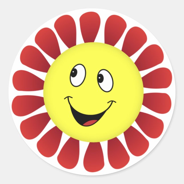 Happy Flower Sticker (Front)