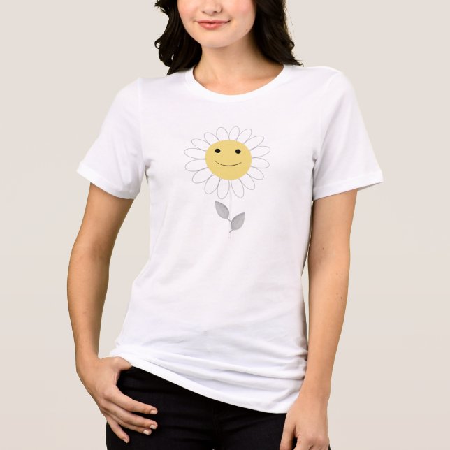 Happy Flower Tri-Blend Shirt (Front)