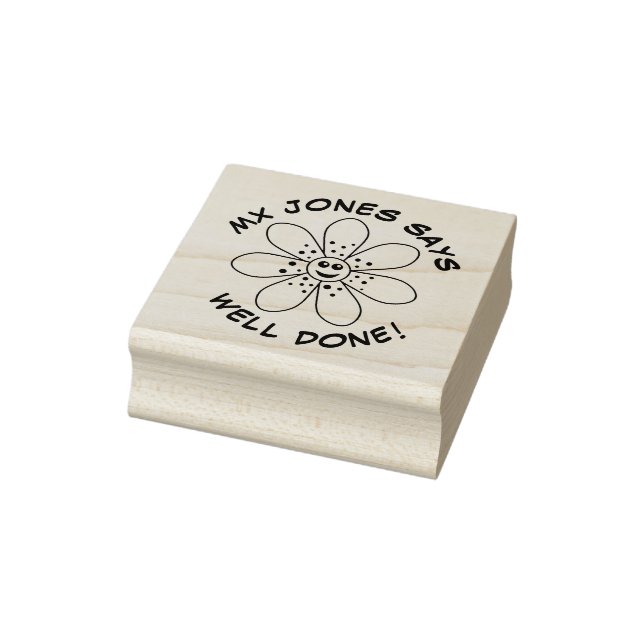 Happy Flower Well Done Rubber Stamp (Stamp)