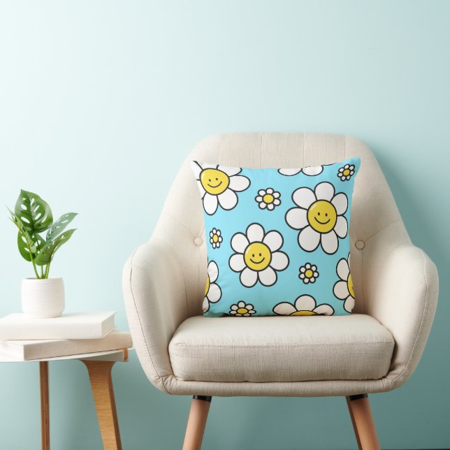 Happy Flowers  16x16 Cushion (Chair)