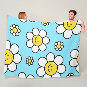 Happy Flowers 60x80 Fleece Blanket