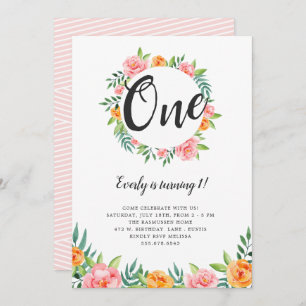 Happy Flowers Birthday Invitation