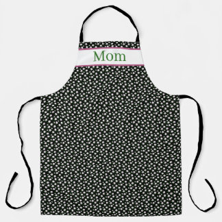 Happy Flowers Black Apron