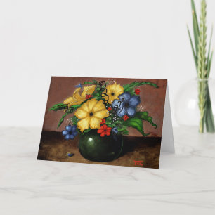 Happy Flowers Blank Greeting Card
