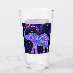 Happy Flowers Elephant Glass