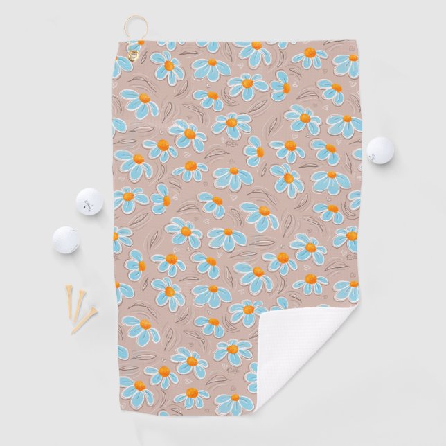 Happy Flowers  Golf Towel (InSitu)
