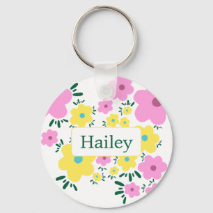 Happy Flowers Key Ring