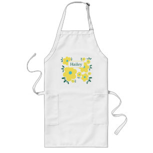 Happy Flowers Long Apron