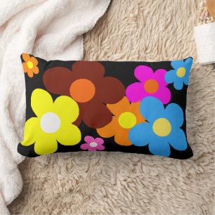 Happy Flowers   Lumbar Cushion