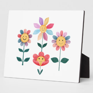 Happy Flowers Plaque
