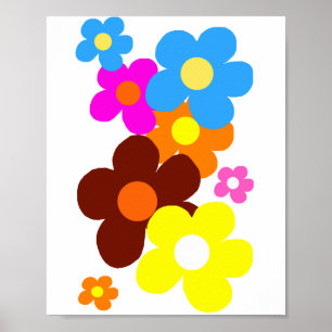Happy Flowers Poster