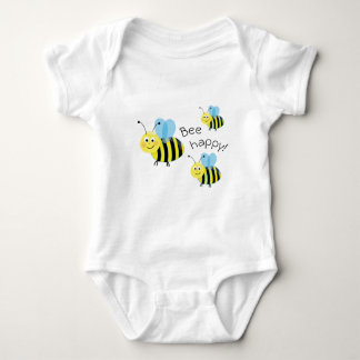 Happy Flying Bees Cute Bee Happy Baby Bodysuit