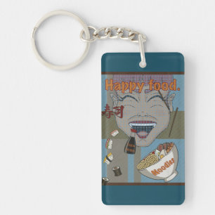 Happy food key ring