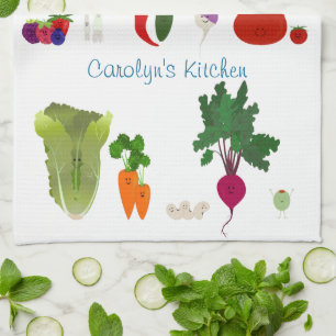 Happy Food Personalised Tea Towel