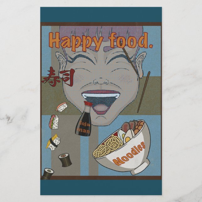 Happy food stationery (Front)