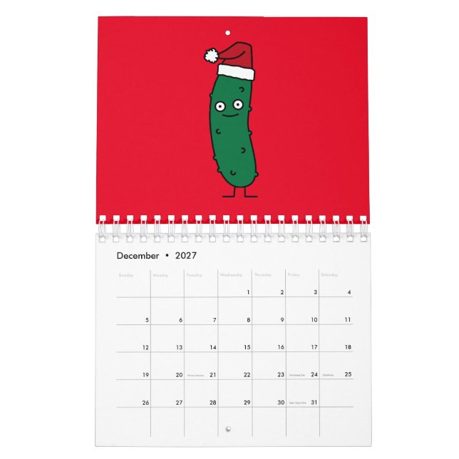 Happy Foods Design Cute Adorable funny Food fruit Calendar (Dec 2027)