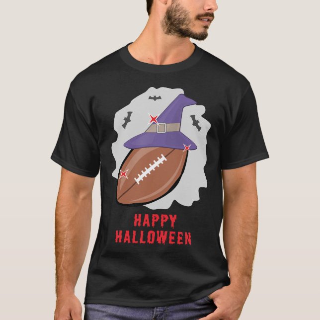 Happy Football Halloween - Funny T-Shirt (Front)