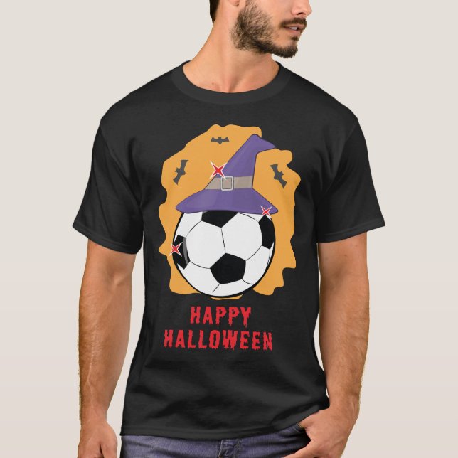 Happy Football / Soccer Halloween - Funny T-Shirt (Front)