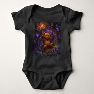 Happy Forest Teddy Bear Art Baby Bodysuit