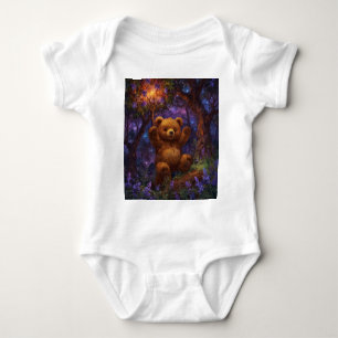 Happy Forest Teddy Bear Art Baby Bodysuit