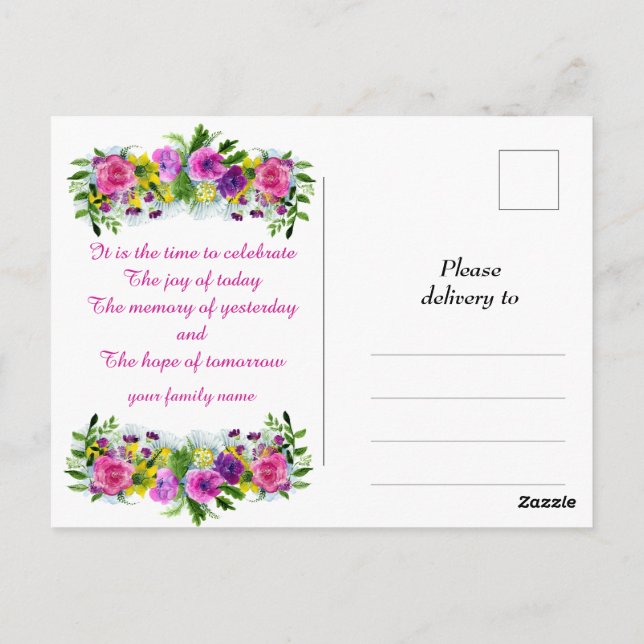 Happy Founder's Day Postcard (Back)