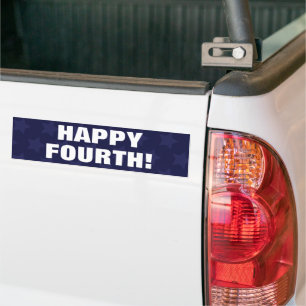 Happy Fourth! 4th of July America's Birthday Bumper Sticker