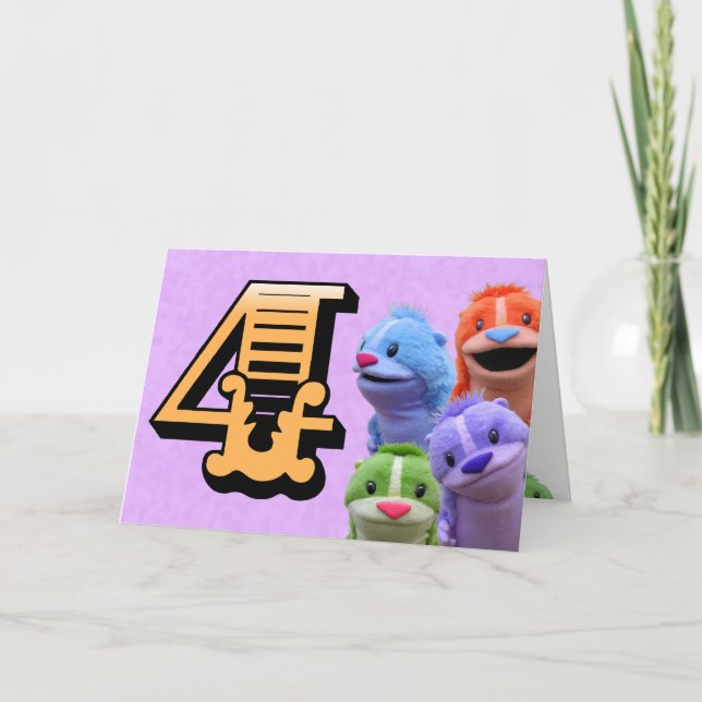 Happy Fourth Birthday Card (Front)