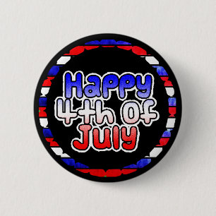 Happy Fourth of July Button