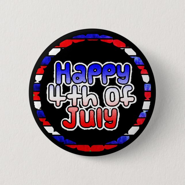 Happy Fourth of July Button (Front)
