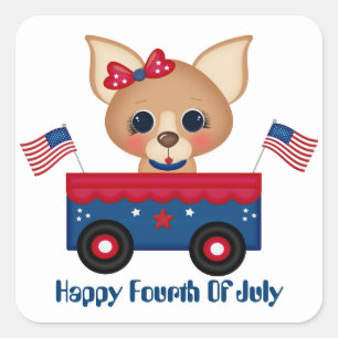 Happy Fourth Of July dog add message sticker