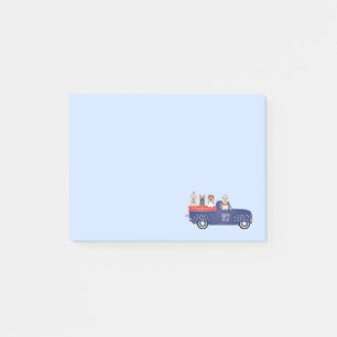 Happy Fourth Of July Dogs Pickup Truck Post-it Notes