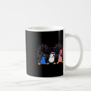 Happy Fourth Of July - Patriotic Animals - Penguin Coffee Mug