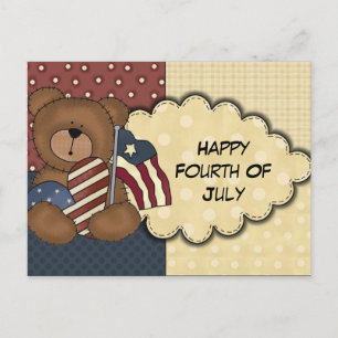 Happy Fourth Of July Postcard