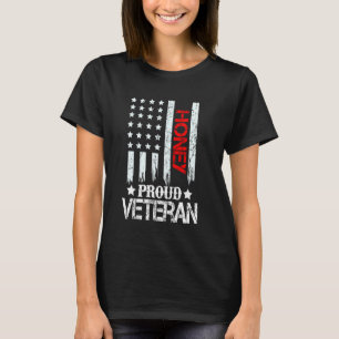 Happy Fourth of July Proud American Flag Honey 4th T-Shirt