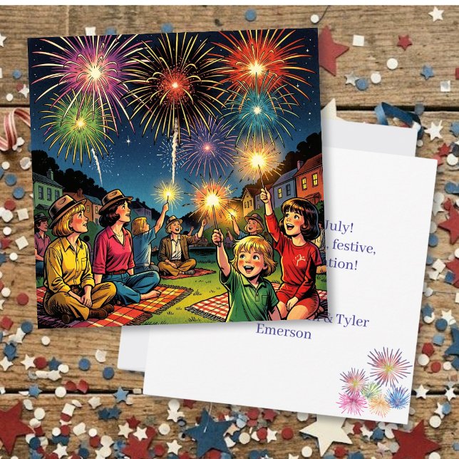 Happy Fourth of July with Custom Message on Back (Creator Uploaded)