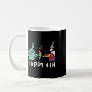 Happy Fourth Statue Of Liberty Uncle Sam Funny 4th Coffee Mug