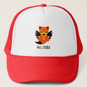 Happy Fox Team Cute School Motivation Wings Trucker Hat