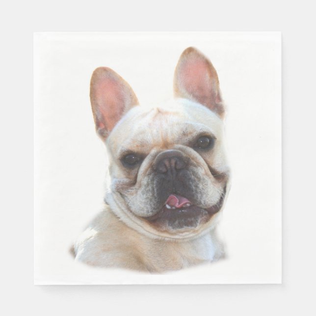 Happy French Bulldog Napkin (Front)