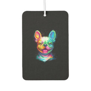 Happy French Bulldog Smiling Face Car Air Freshener