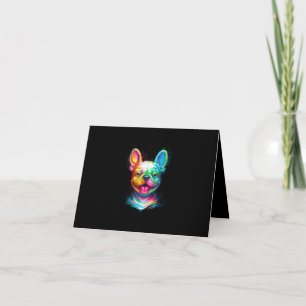 Happy French Bulldog Smiling Face Card