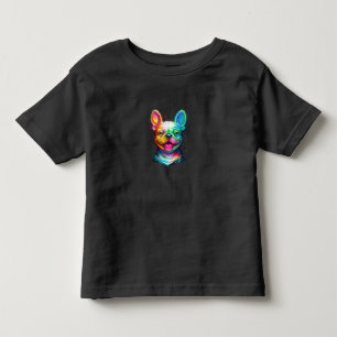 happy french bulldog smiling face gift toddler T-Shirt