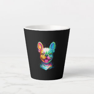 Happy French Bulldog Smiling Face Latte Mug
