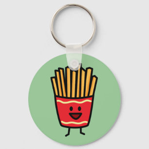 Happy French Fries Key Ring