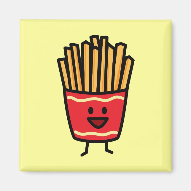 Happy French Fries Magnet (Front)