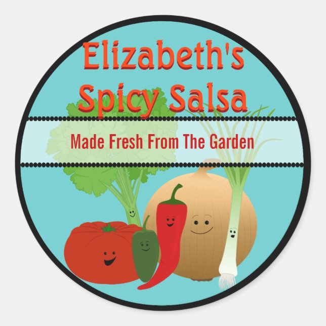 Happy Fresh Salsa Gift Tag (Front)