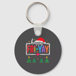 Happy Fri-yay Christmas Teacher Festive Holiday Sc Key Ring