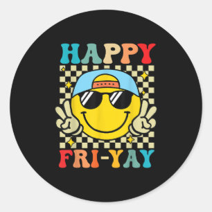 Happy Fri-yay Funny Fri Yay Teacher Student Friday Classic Round Sticker