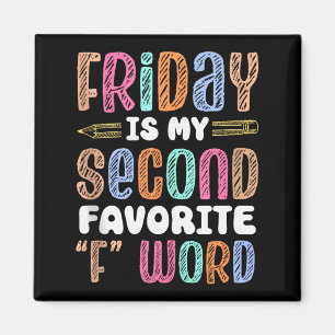 Happy Friday Fri Yay Teacher School Meme Tank Top Magnet