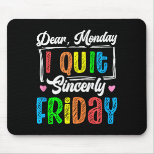 Happy Friday Fri Yay Teacher School Meme Tank Top_ Mouse Pad